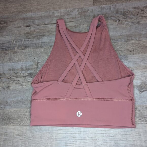 lululemon Energy High-Neck Longline Bra * Brier Rose * Size 2 - Picture 2 of 4